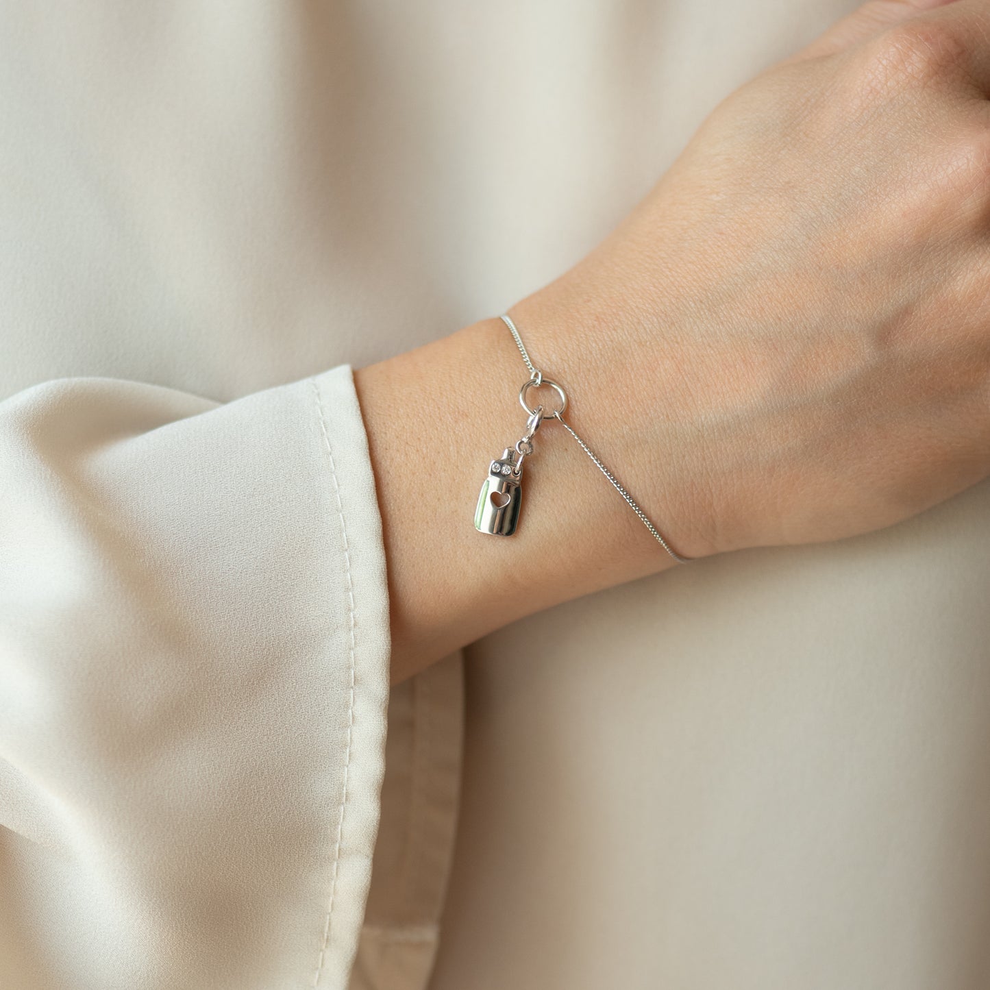 Charm Biberon Argento