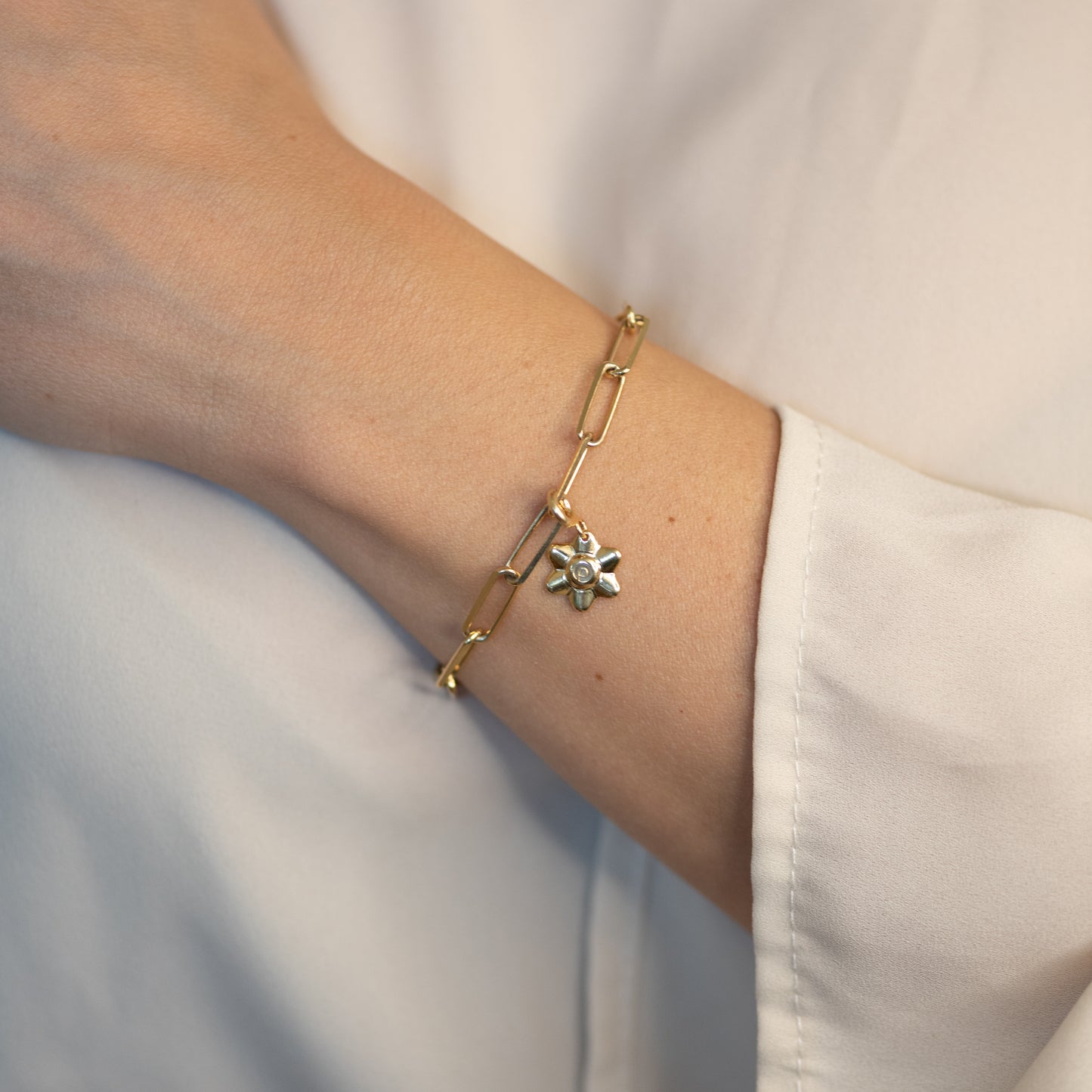 Charm Fiorisci Placcato Oro