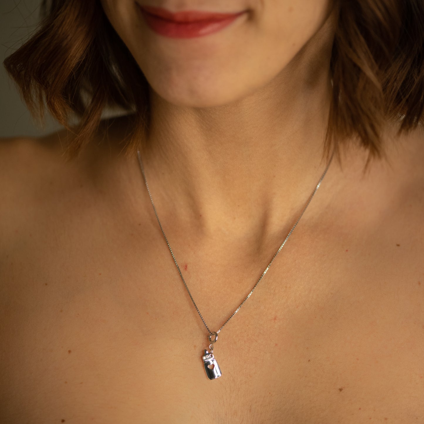Charm Biberon Argento
