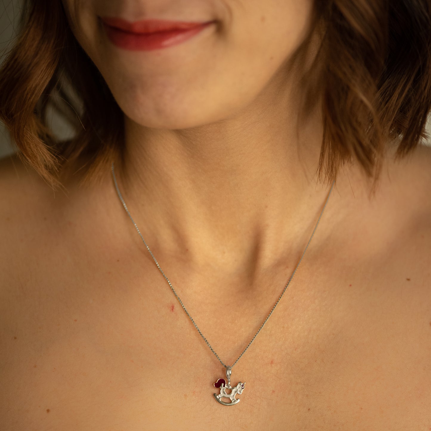 Charm Unicorno a Dondolo Argento