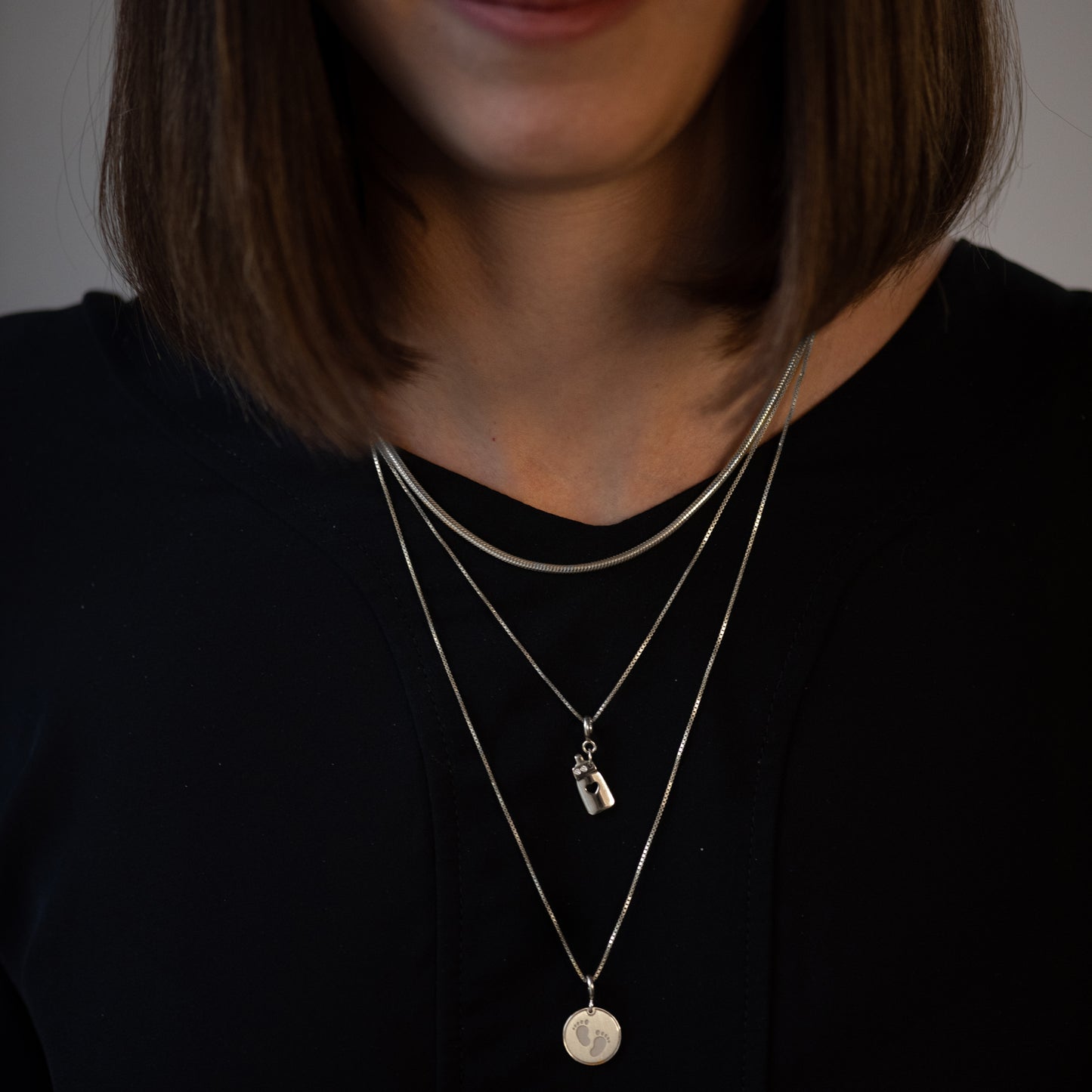 Charm Biberon Argento