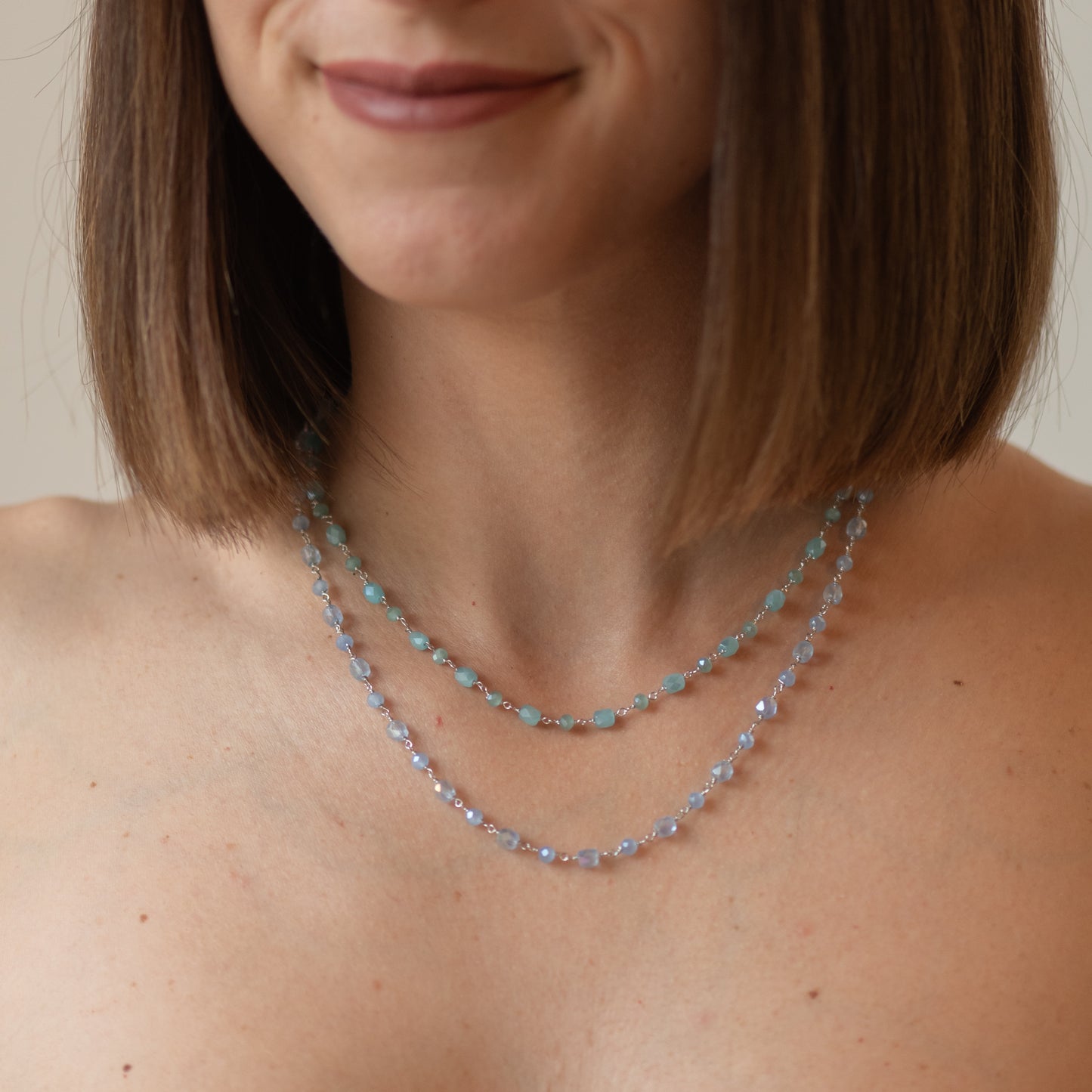 Collana Blu Oceano Argento