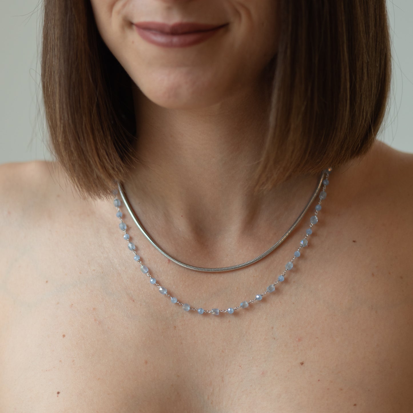Collana Blu Oceano Argento