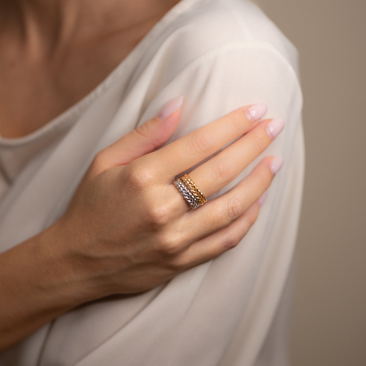 Anello Intreccio Placcato Oro