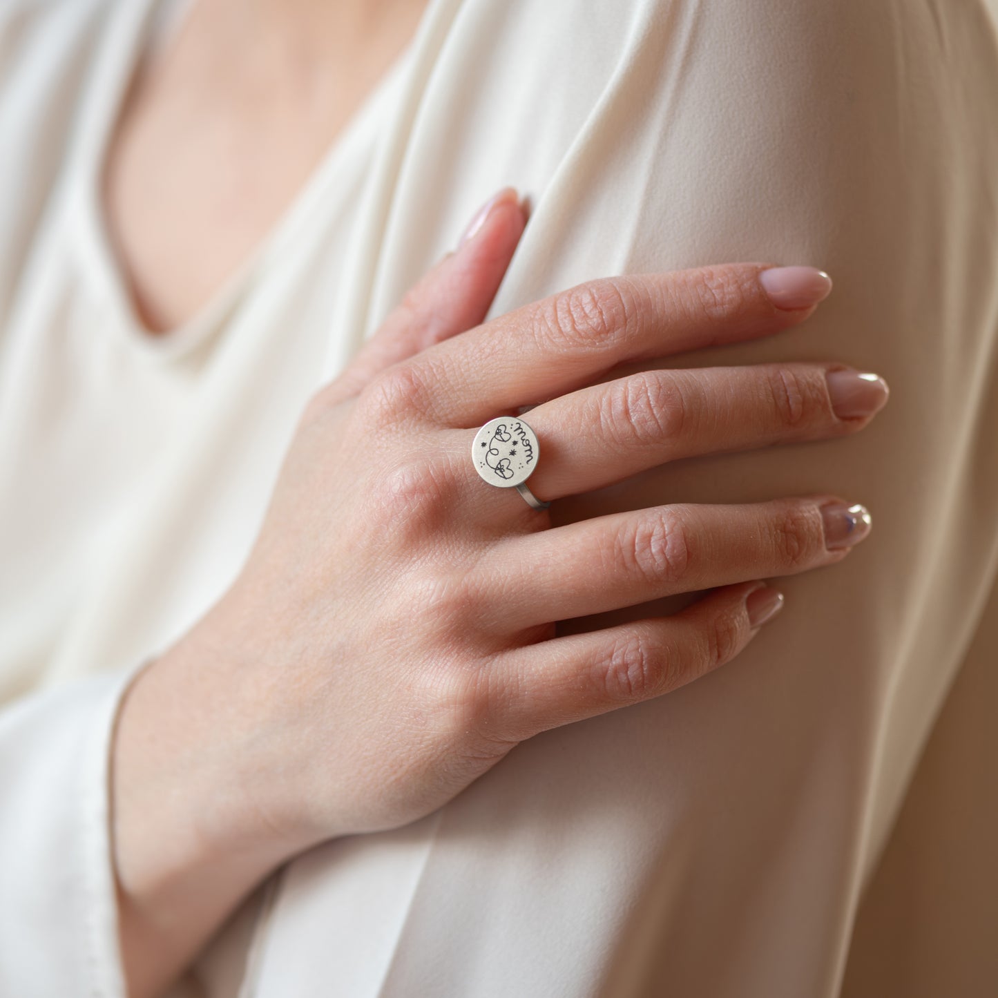 Anello Mamma Cuore a Cuore Argento