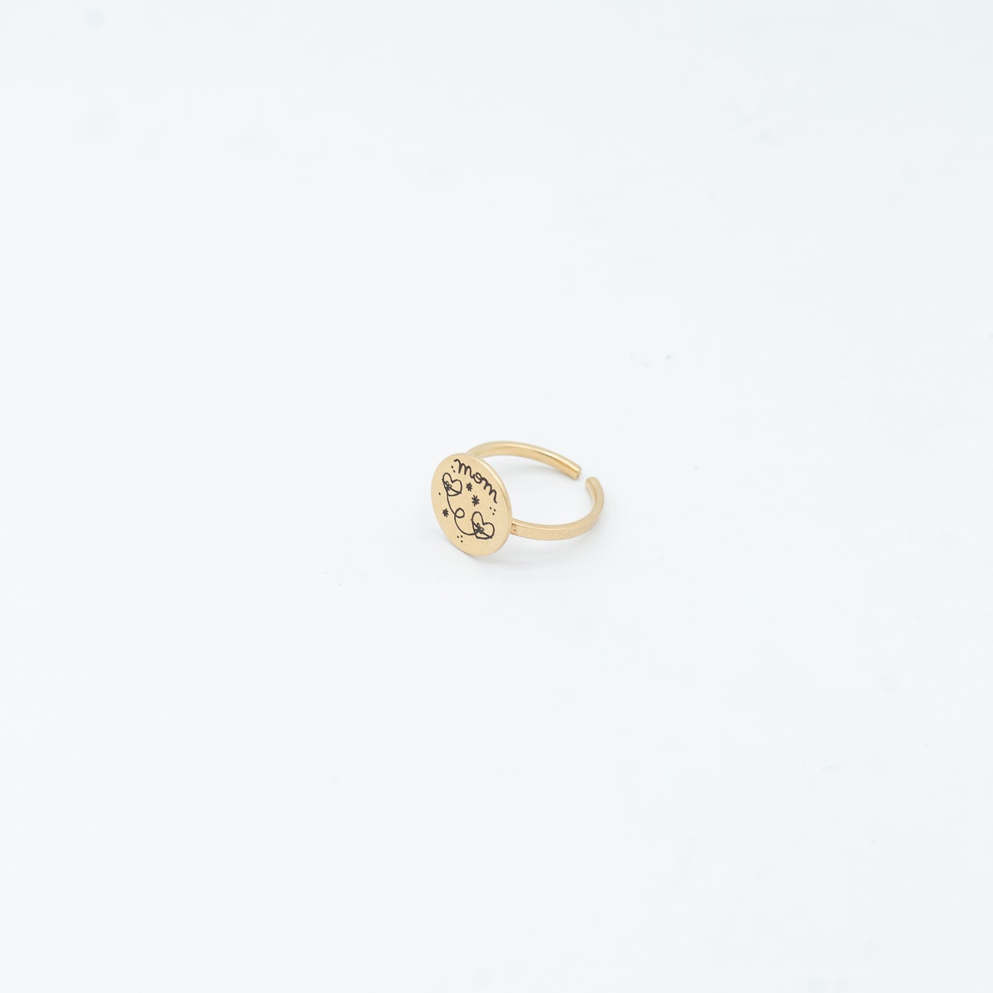 Anello Mamma Cuore a Cuore Placcato Oro
