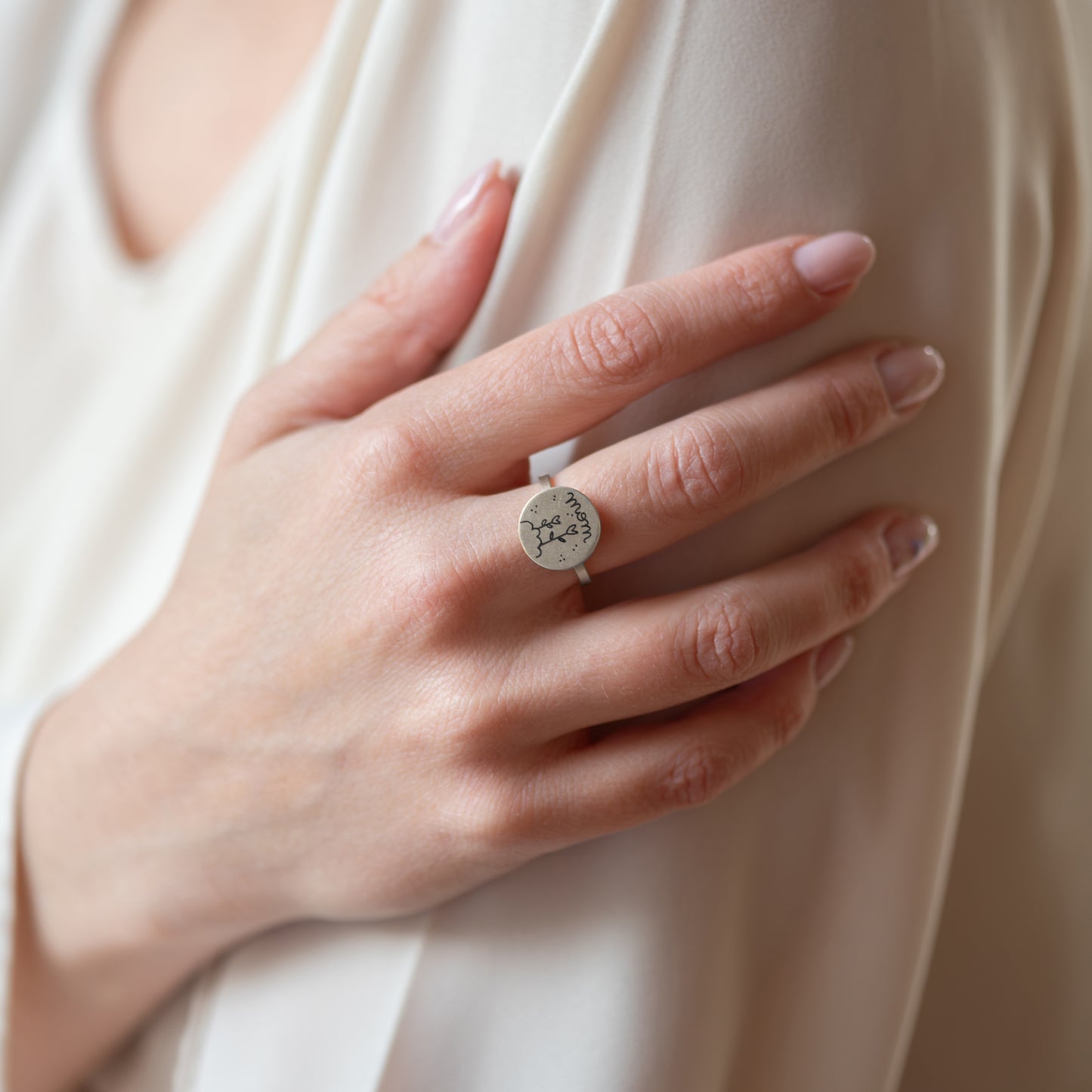 Anello Mamma Tulipano Argento