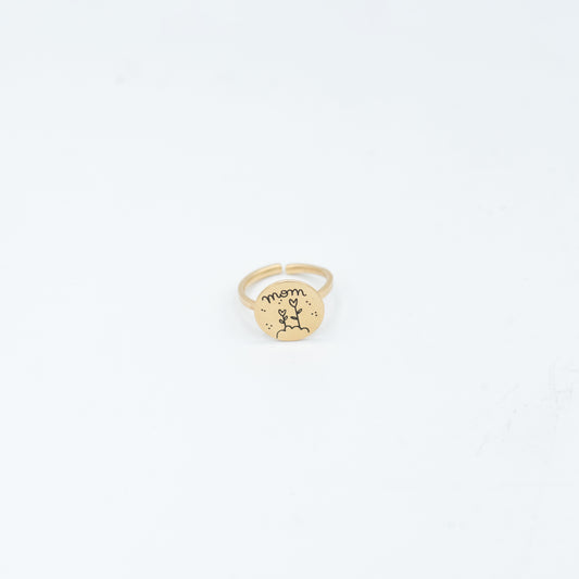 Anello Mamma Tulipano Placcato Oro