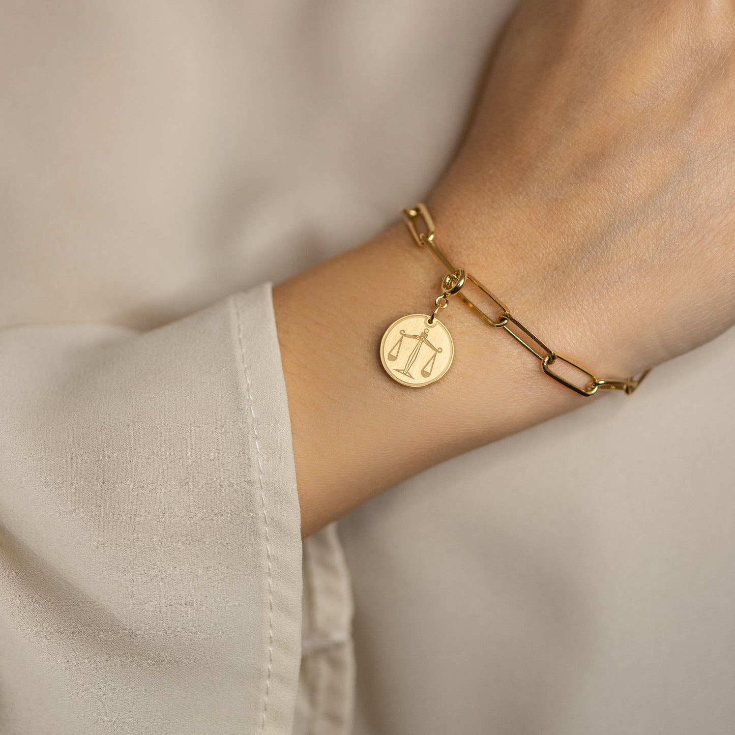 Charm Bilancia Placcato Oro