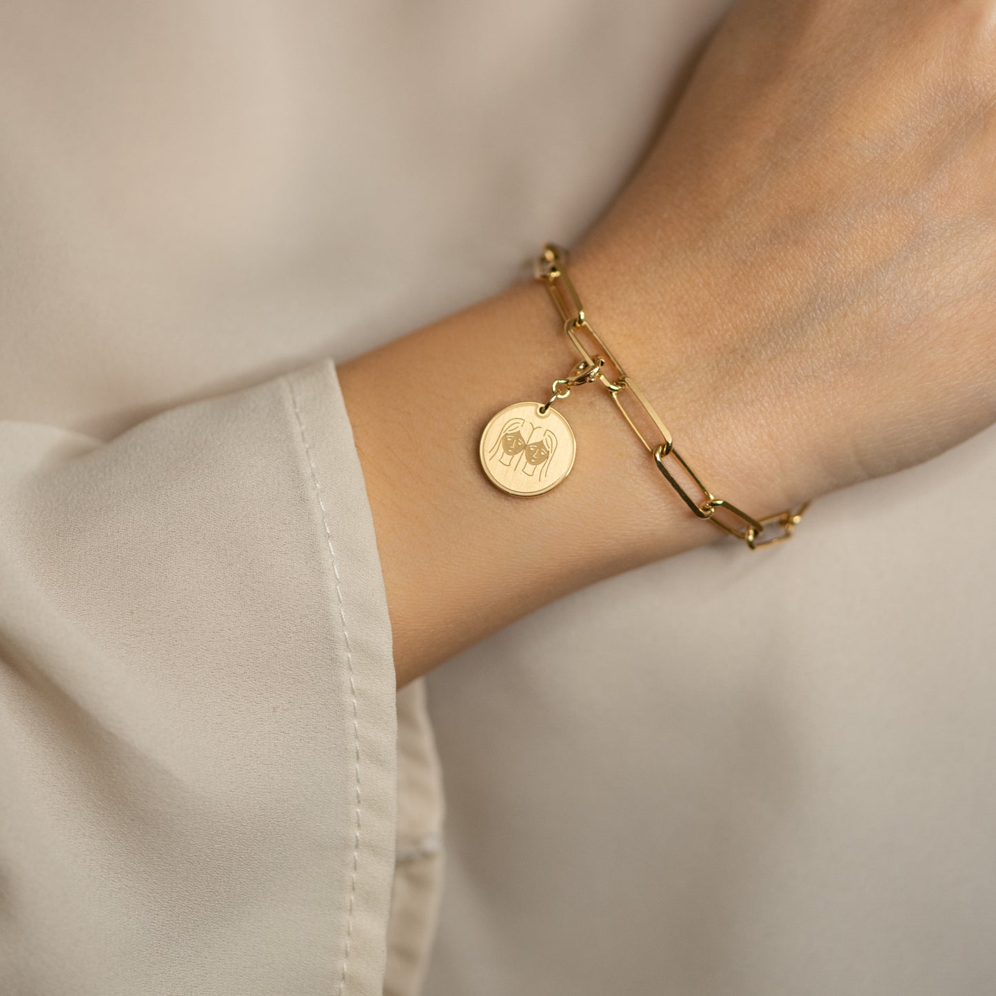 Charm Gemelli Placcato Oro