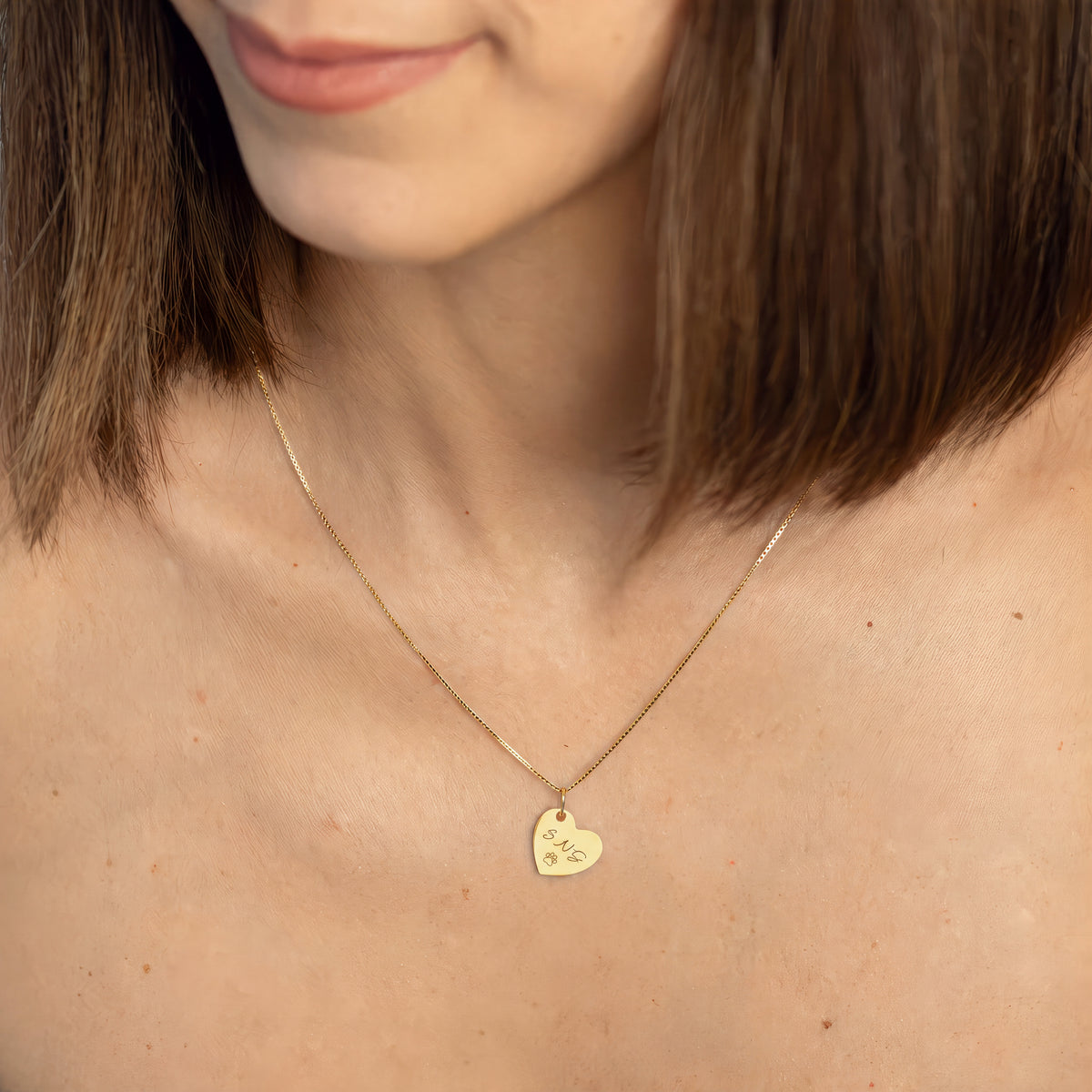 Charm Cuore Personalizzabile Placcato Oro