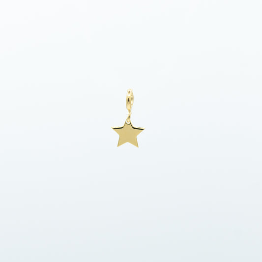 Charm stella placcato oro
