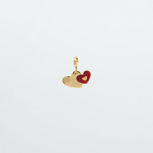 Charm tre cuori placcato oro