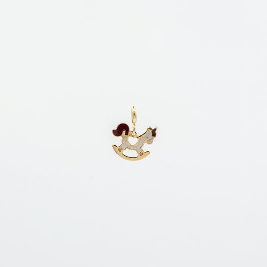 Charm unicorno a dondolo oro