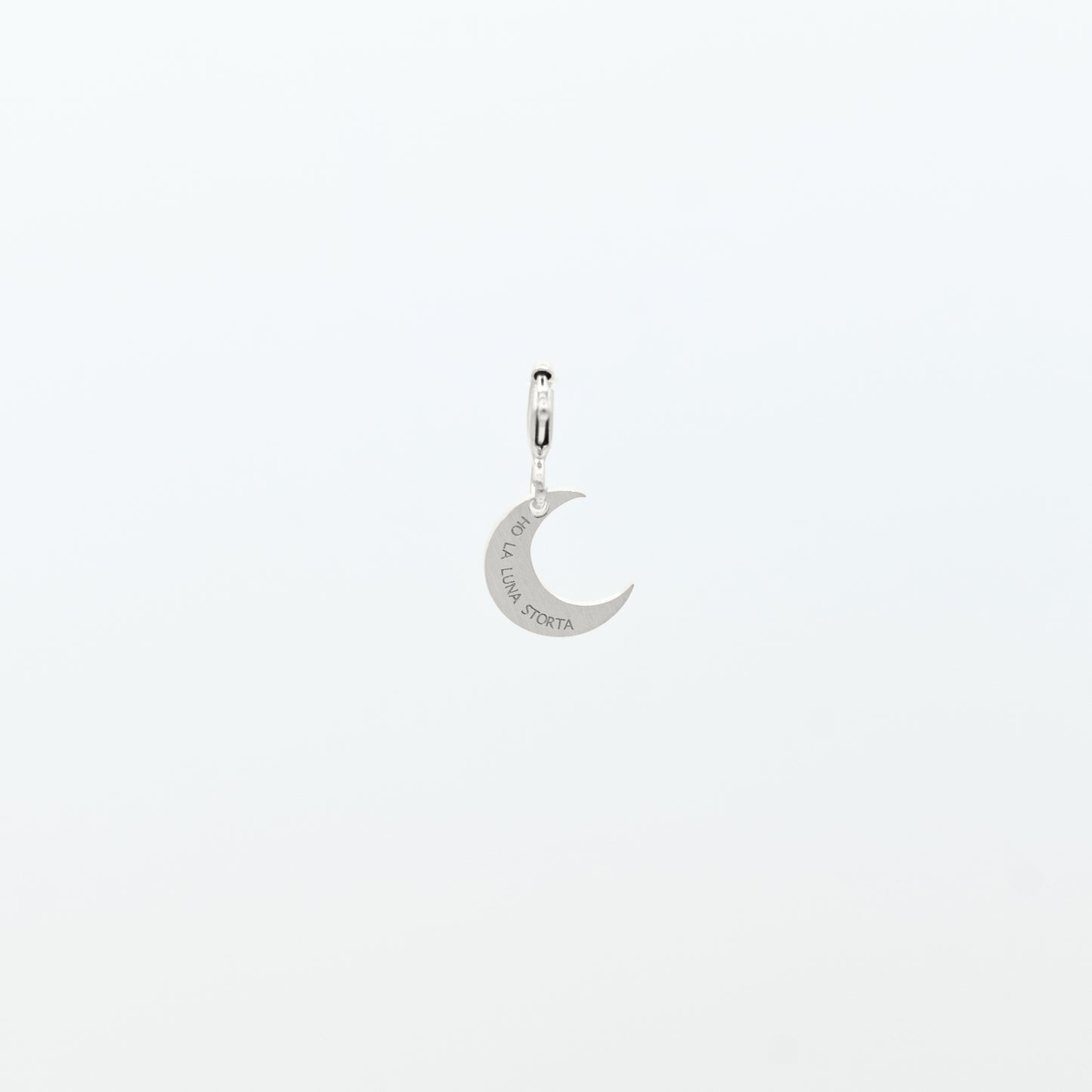 Ciondolo luna storta argento