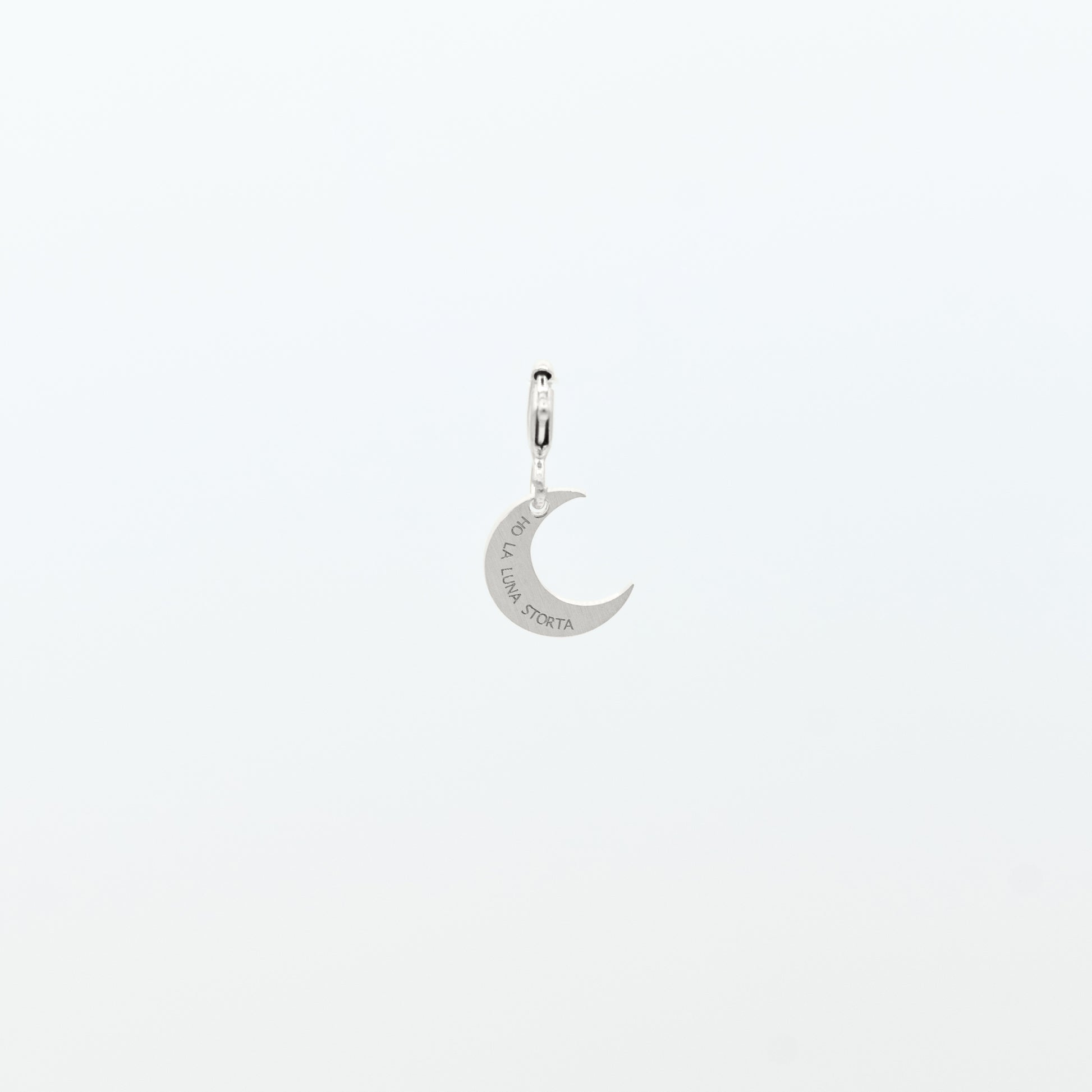 Ciondolo luna storta argento