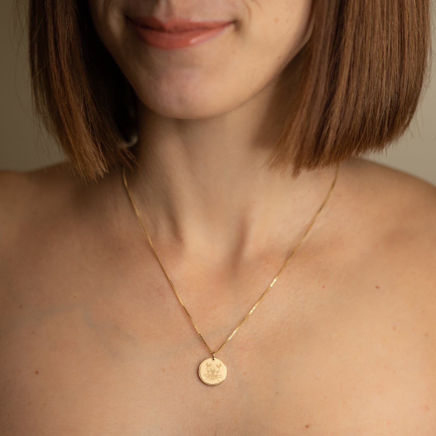 Charm Cancro Placcato Oro