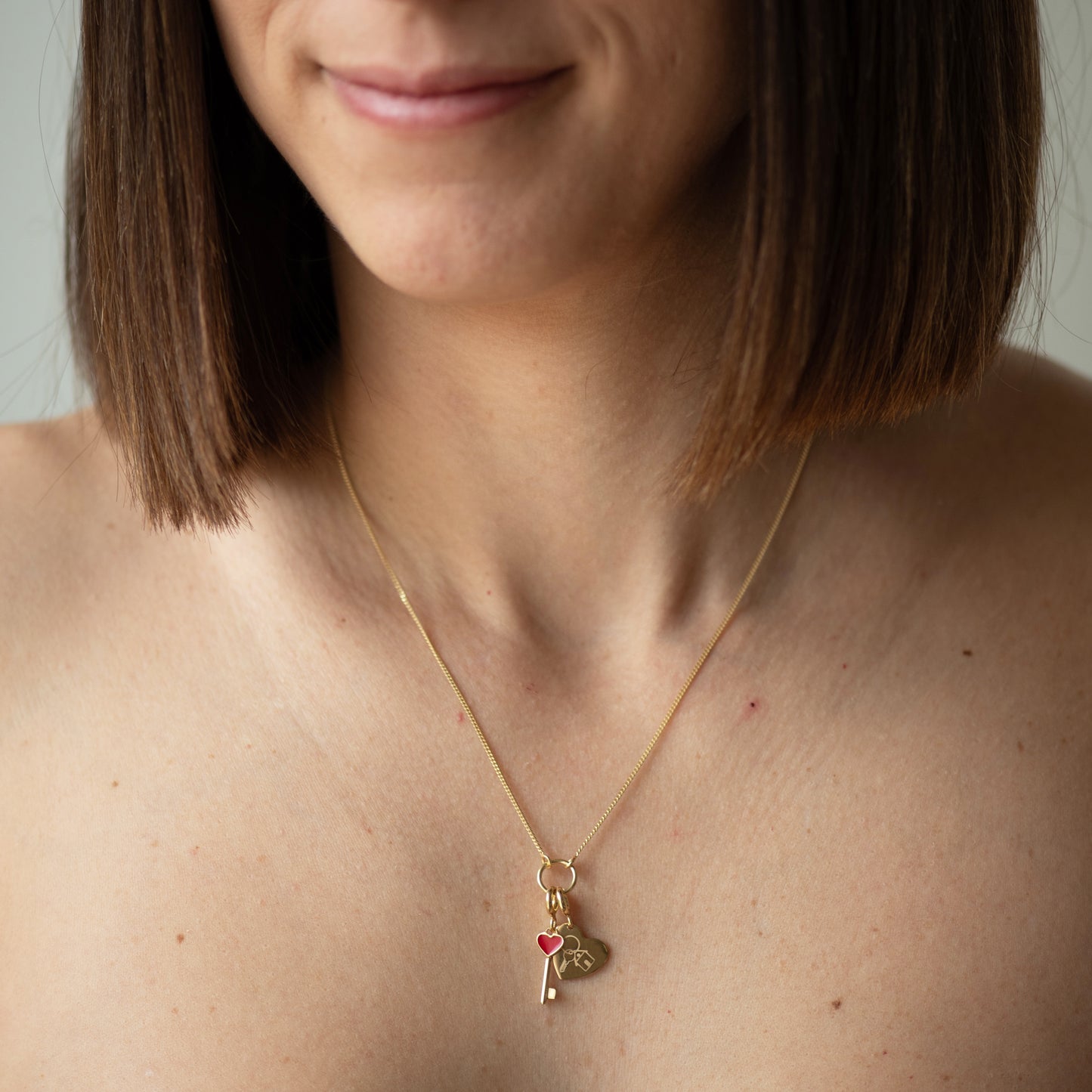 Charm Chiave di Casa Placcato Oro