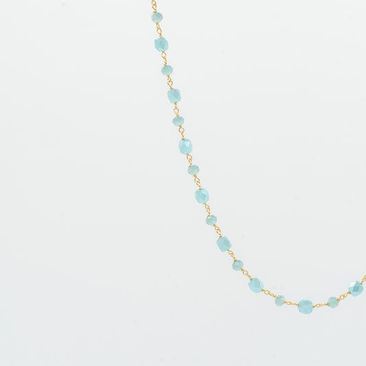Collana Azzurro Mare Placcata Oro